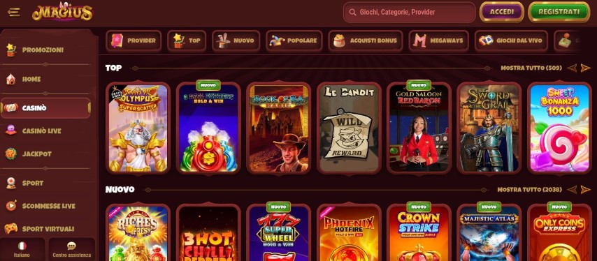 Sfoglia slot Top e novità
